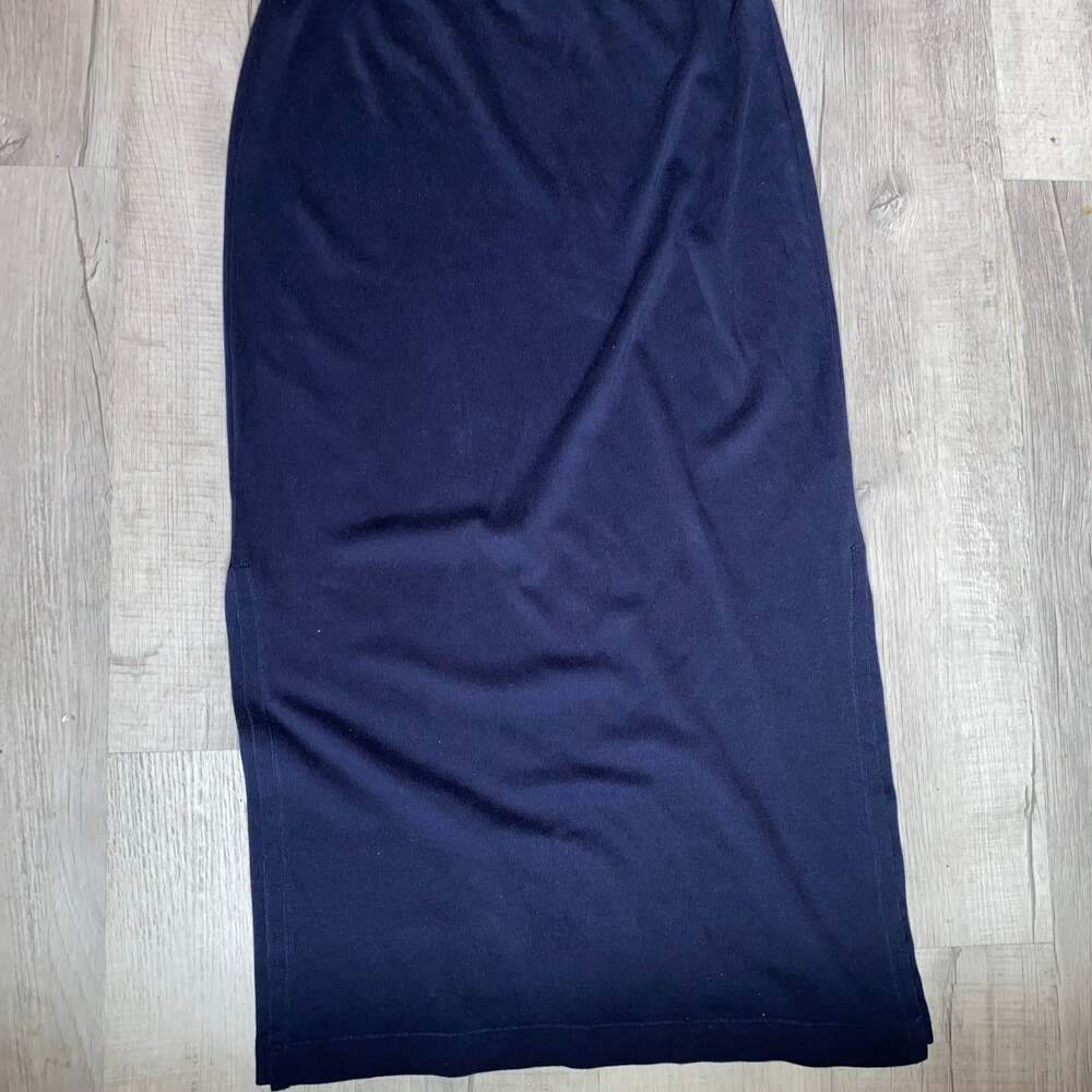 Lauren Ralph Lauren Navy Hampton Knit Maxi Skirt